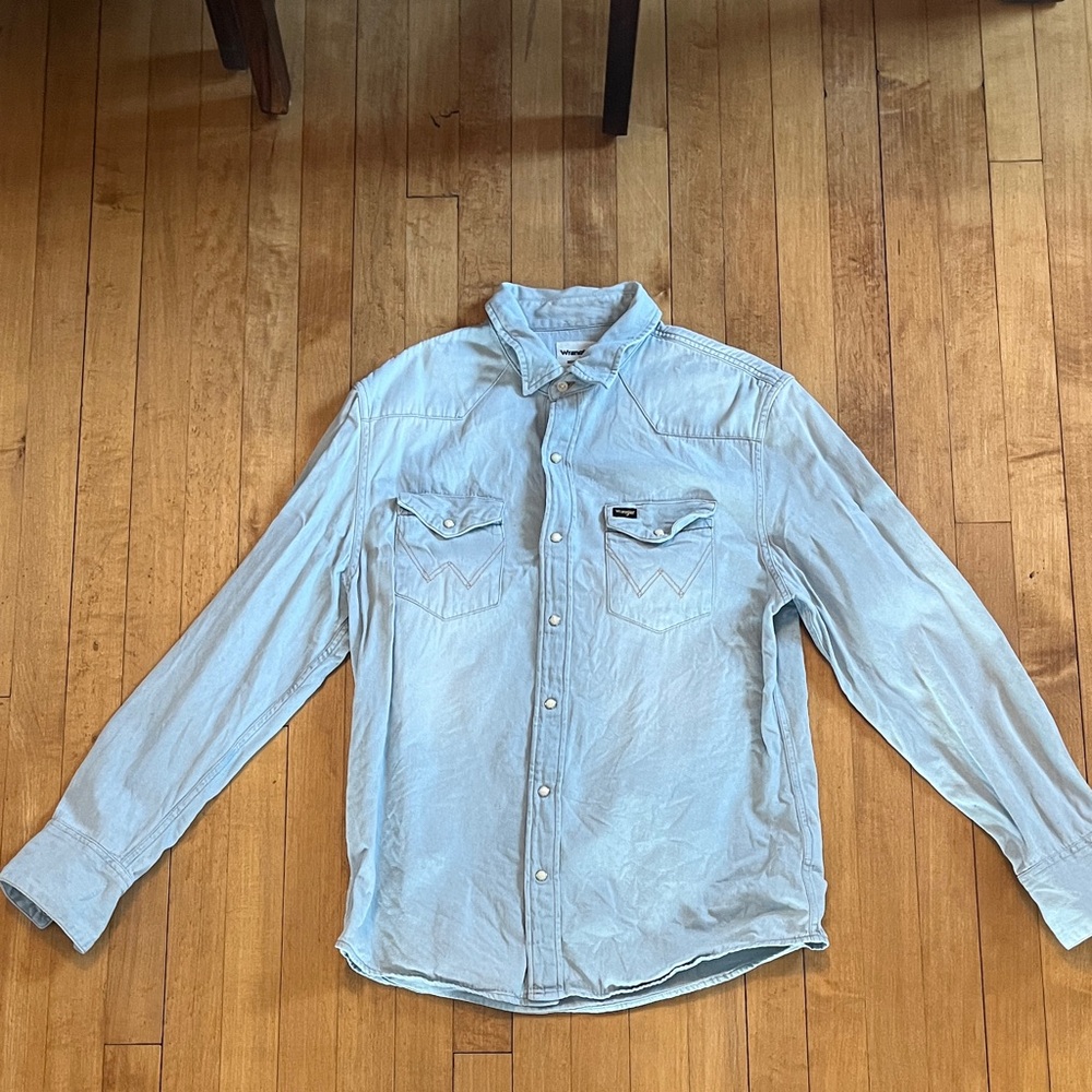 Wrangler Sky Blue Western Shirt